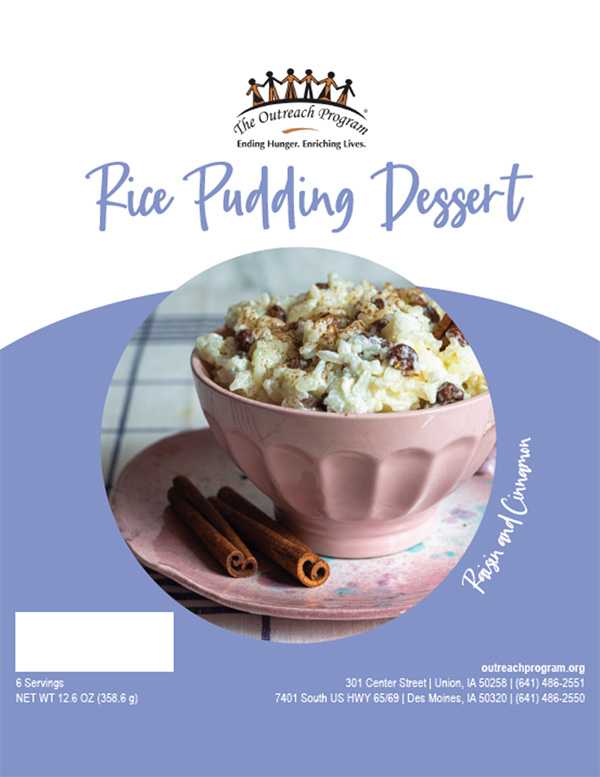 Rice Pudding Dessert Meal Packet